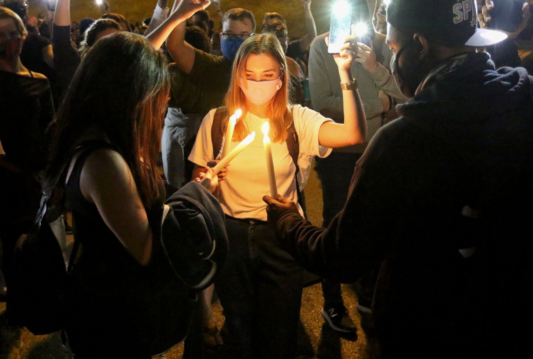 Protestors march onto Interstate 64